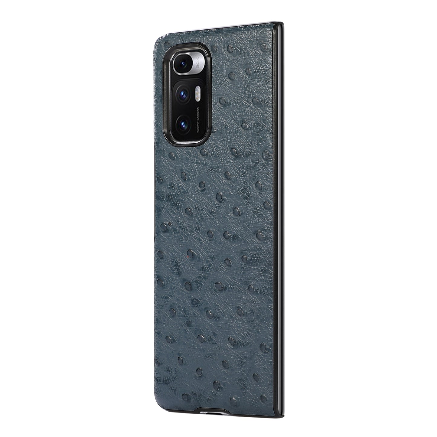 For Xiaomi Mi Mix Fold Ostrich Texture Leather Folding Protective Case(Blue)