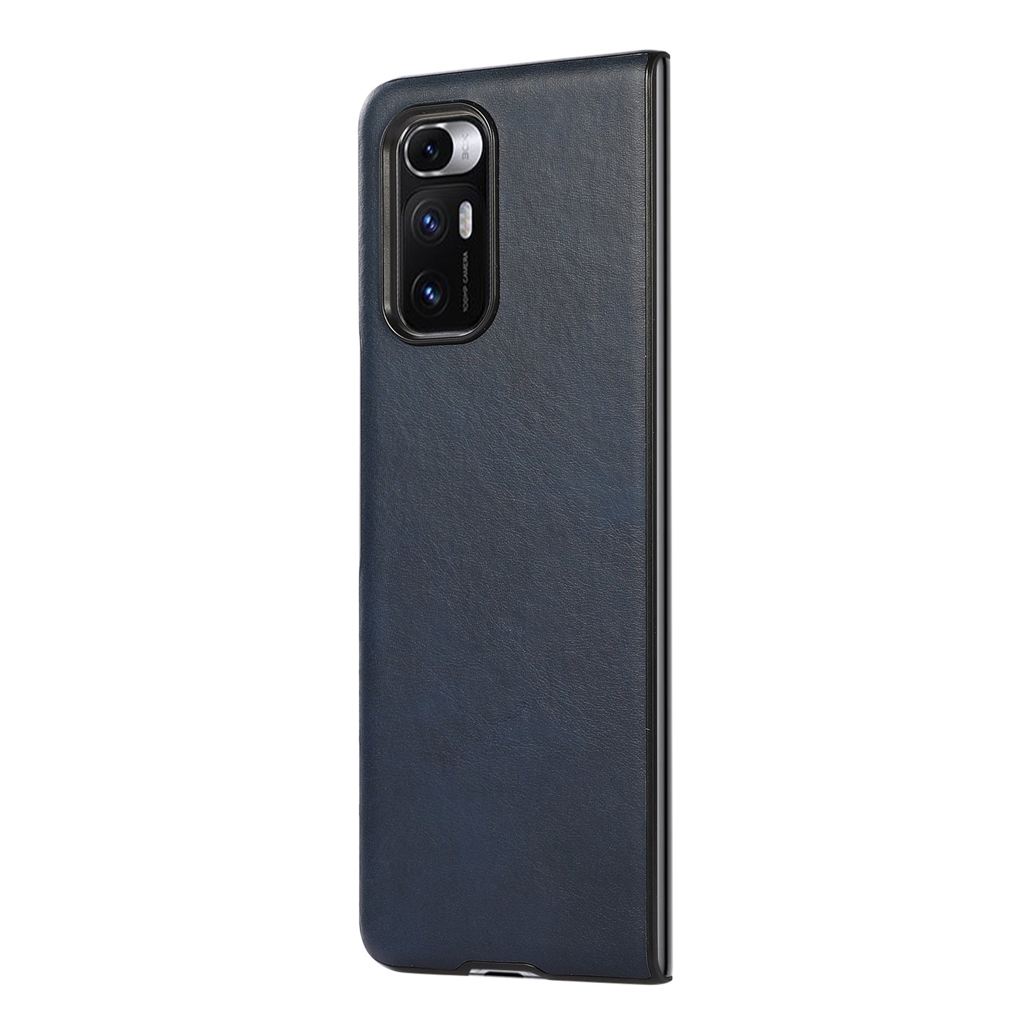 For Xiaomi Mi Mix Fold Two-color Cowhide Leather Protective Case(Blue)