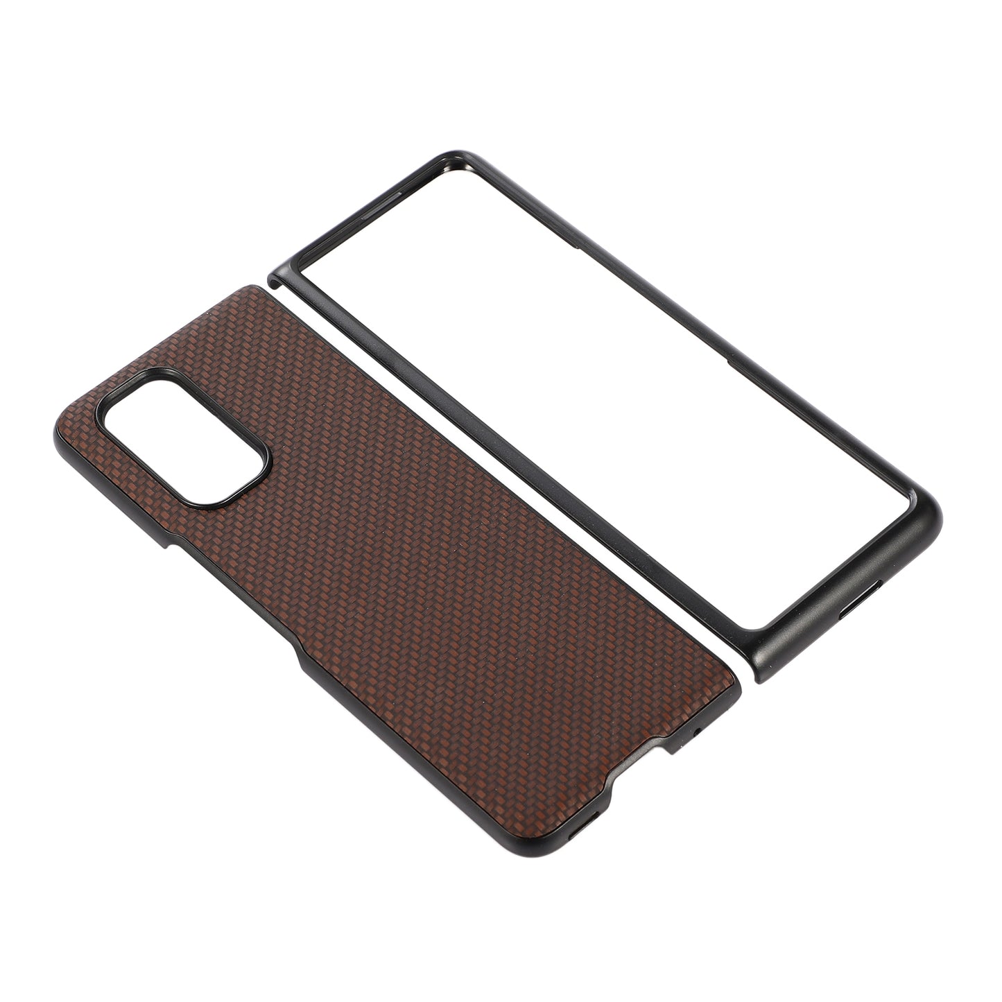 For Xiaomi Mi Mix Fold Carbon Fiber Leather Protective Case(Brown)