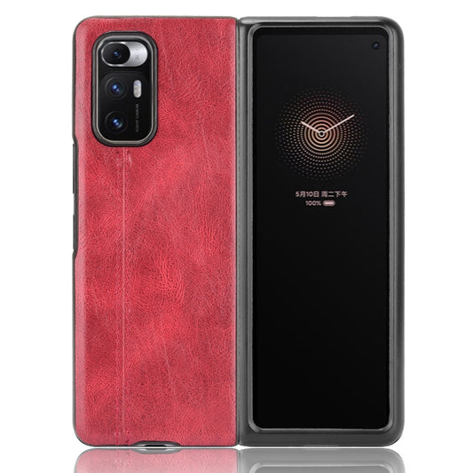 For Xiaomi Mi Mix Fold Shockproof Sewing Cow Skin Texture PC + PU + TPU Case(Red)