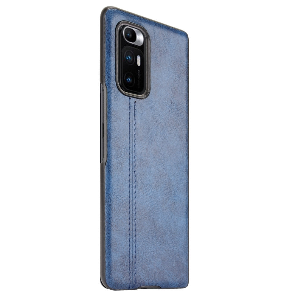 For Xiaomi Mi Mix Fold Shockproof Sewing Cow Skin Texture PC + PU + TPU Case(Blue)
