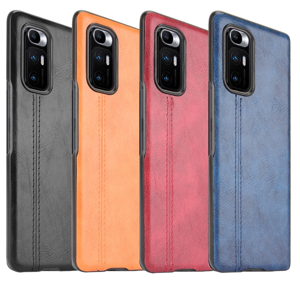 For Xiaomi Mi Mix Fold Shockproof Sewing Cow Skin Texture PC + PU + TPU Case(Blue)