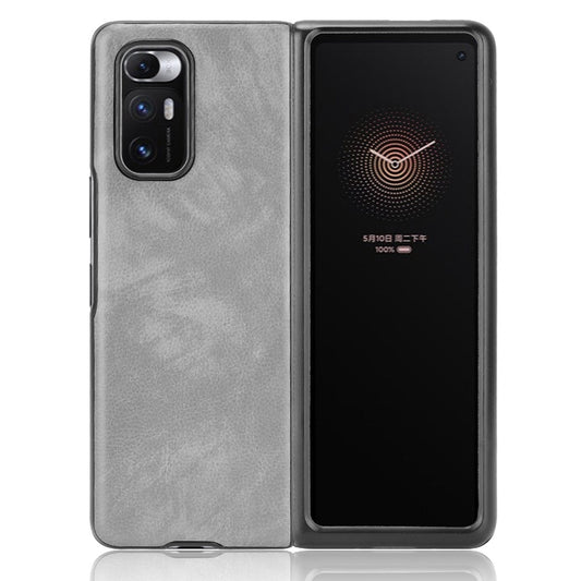 For Xiaomi Mi Mix Fold Shockproof Litchi Texture PC + PU Case(Gray)