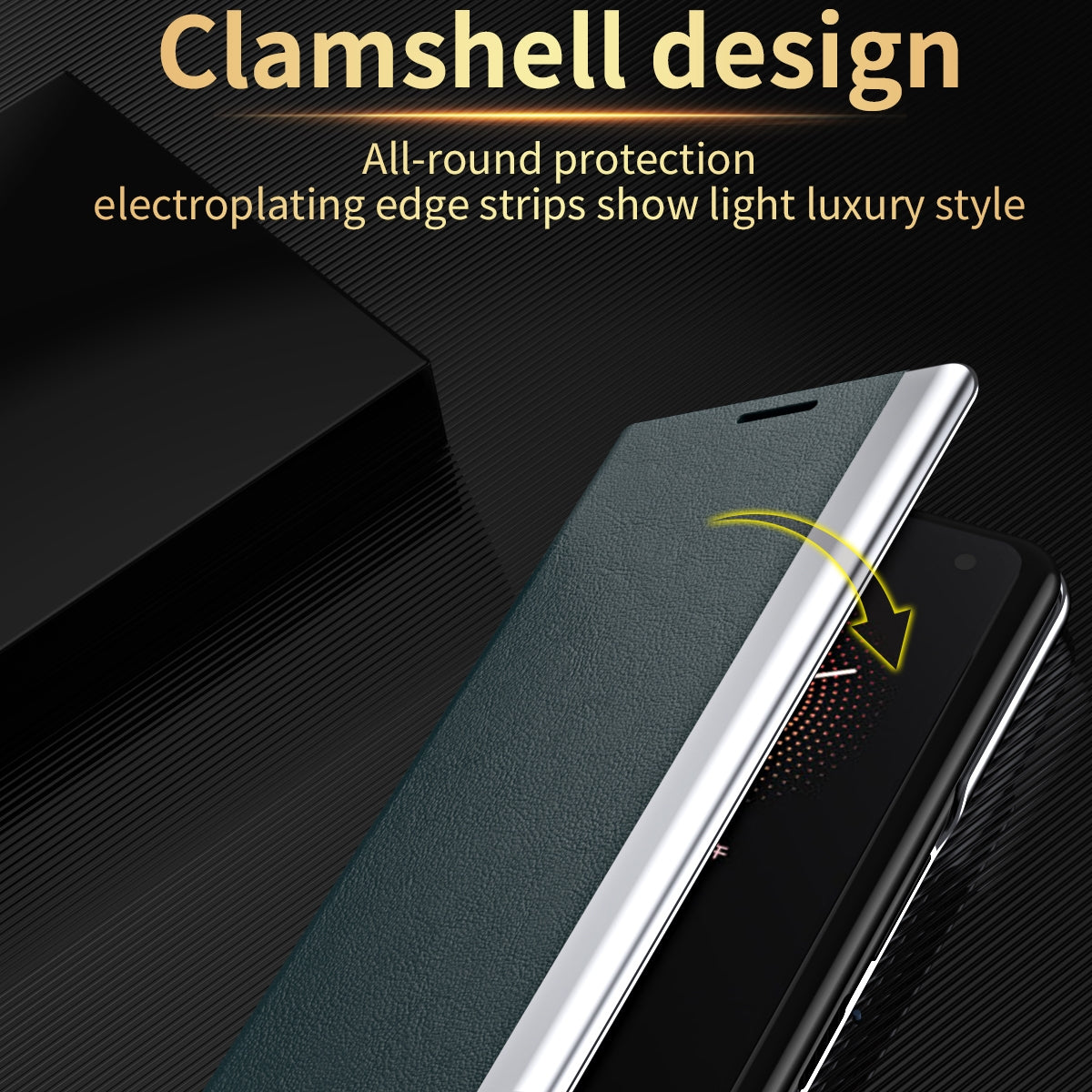 For Xiaomi Mix Fold Electroplated Horizontal Flip Leather Case with Holder(White)