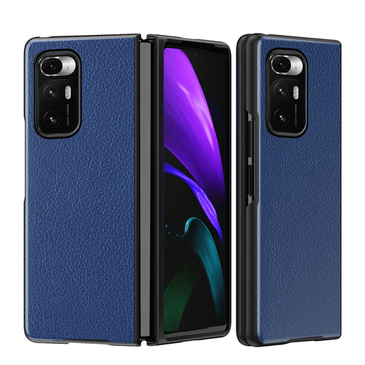 For Xiaomi Mi Mix Fold Foldable Protective Case, Pattern:Lychee Pattern(Blue)