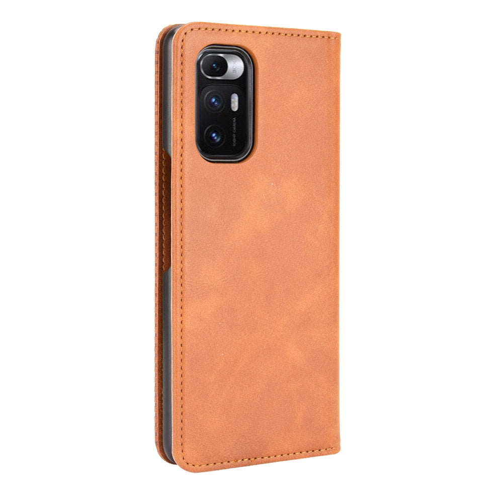 For Xiaomi Mi Mix Fold Magnetic Buckle Retro Crazy Horse Texture Horizontal Flip Leather Case with Holder & Card Slots & Photo Frame(Brown)