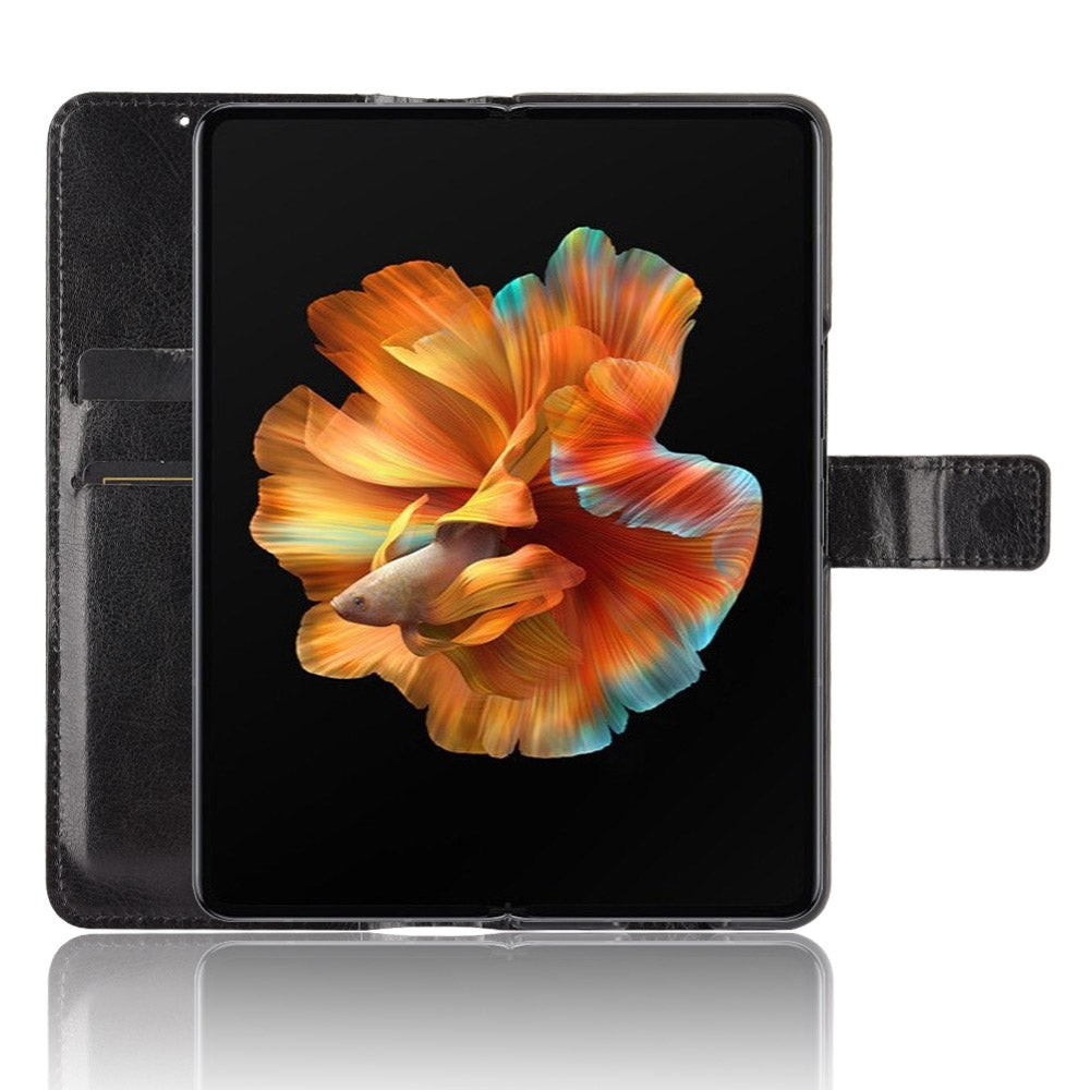 For Xiaomi Mi Mix Fold Crazy Horse Texture Horizontal Flip Leather Case with Holder & Card Slots & Lanyard(Black)