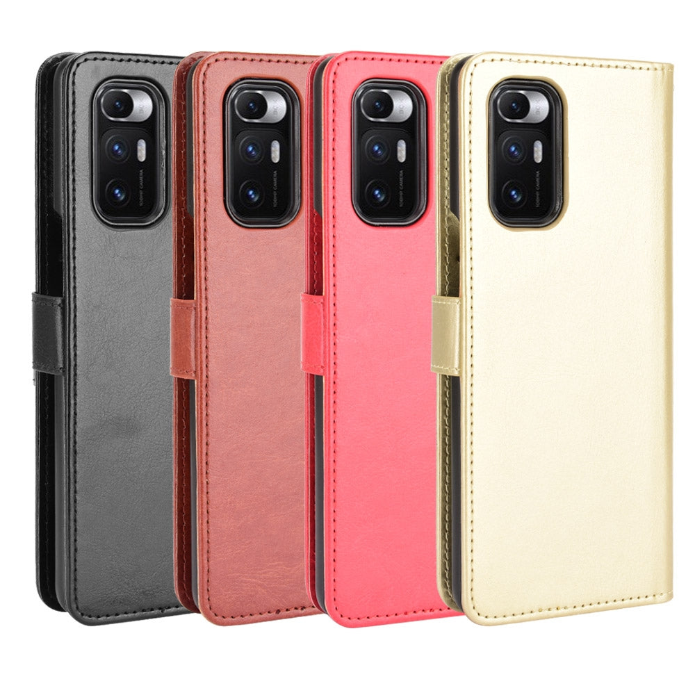 For Xiaomi Mi Mix Fold Crazy Horse Texture Horizontal Flip Leather Case with Holder & Card Slots & Lanyard(Gold)