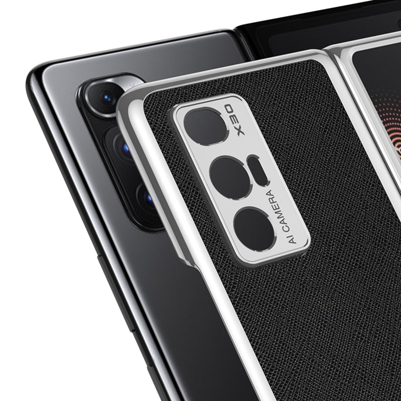 For Xiaomi Mi Mix Fold GKK Foldable Plating Leather + Glass Full Coverage Case(Red Wine)