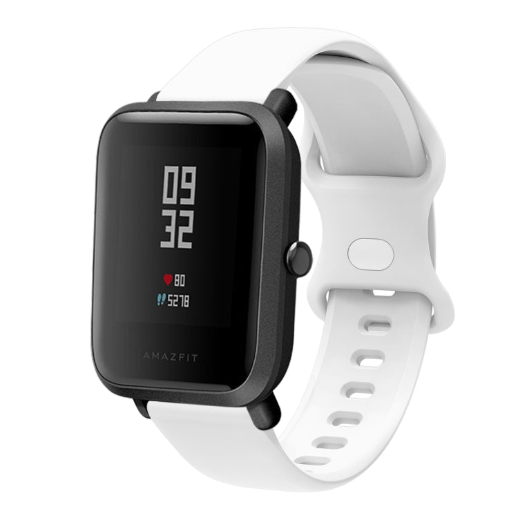 For Amazfit GTS 2e Butterfly Buckle Silicone Replacement Strap Watchband, 20mm, 22mm