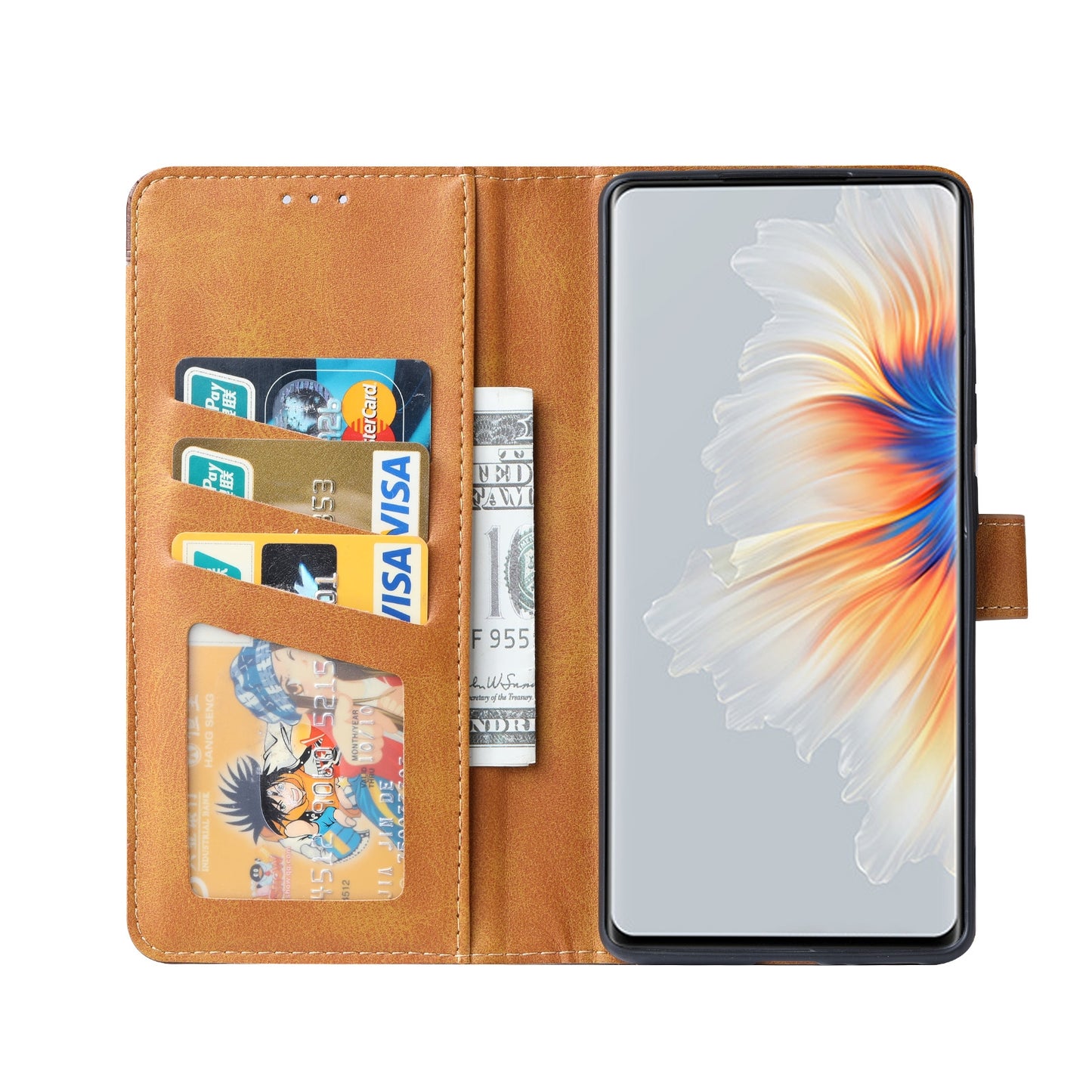 For Xiaomi Mi Mix 4 Calf Texture Double Fold Clasp Horizontal Flip Leather Case with Photo Frame & Holder & Card Slots & Wallet(Coffee)