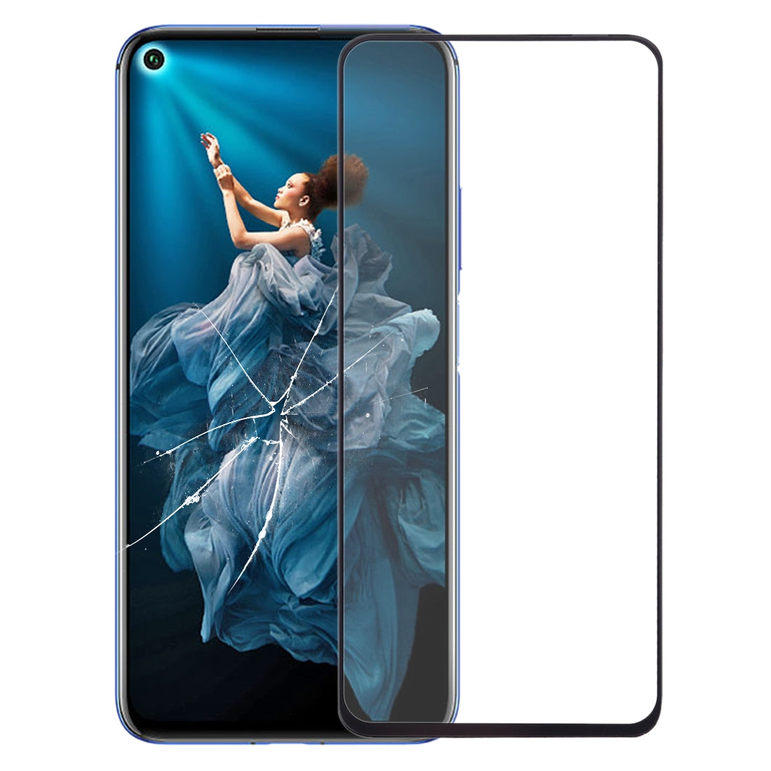 For Honor 20S / 20 / 20 Pro Front Screen Outer Glass Lens with OCA Optically Clear Adhesive 