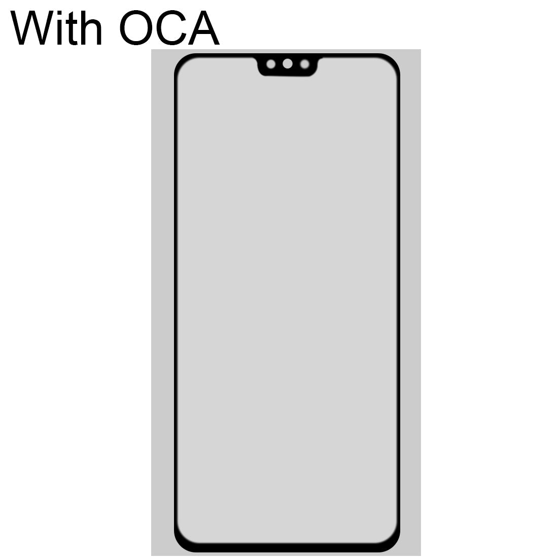 For Honor 8X Front Screen Outer Glass Lens with OCA Optically Clear Adhesive 
