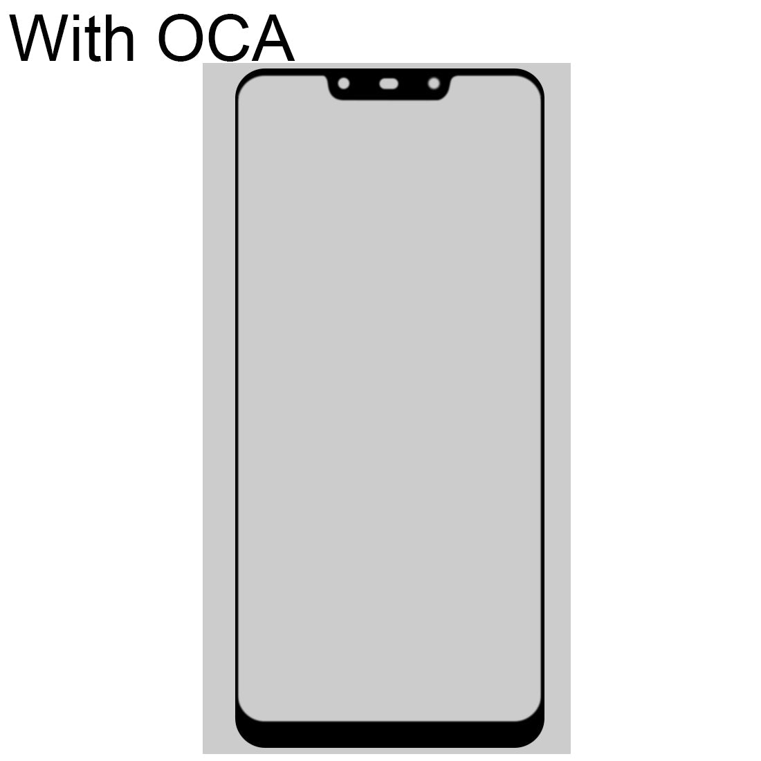 For Honor 8C Front Screen Outer Glass Lens with OCA Optically Clear Adhesive 