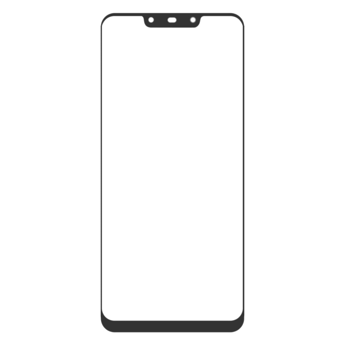 For Honor 8C Front Screen Outer Glass Lens with OCA Optically Clear Adhesive 
