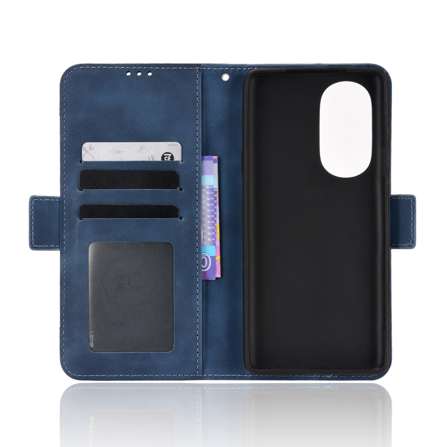 For Motorola Moto Edge 30 Pro/Edge+ 2022/Edge X30 Skin Feel Calf Pattern Leather Phone Case(Blue)
