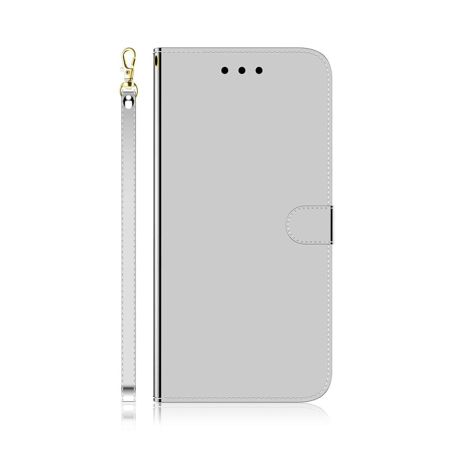 For Motorola Edge 30 Pro Imitated Mirror Surface Horizontal Flip Leather Phone Case(Silver)