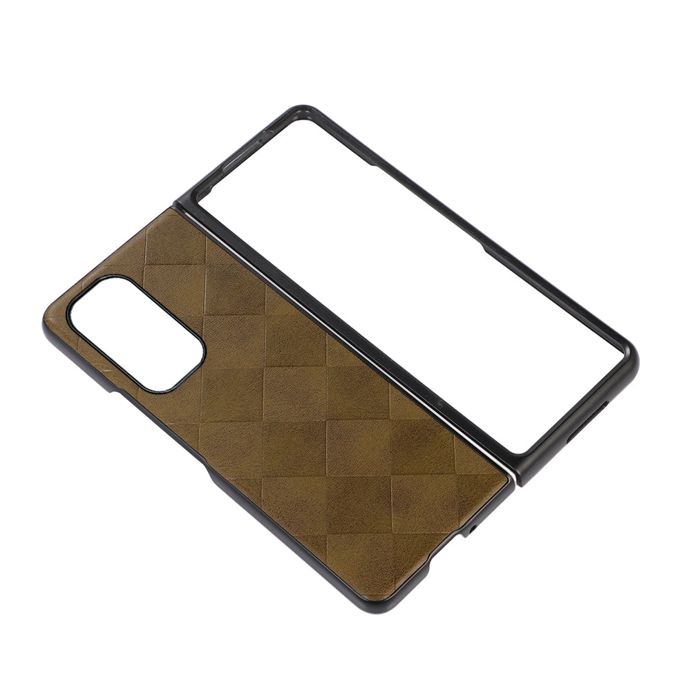 For Xiaomi Mi Mix Fold Weave Plaid PU Phone Case(Green)
