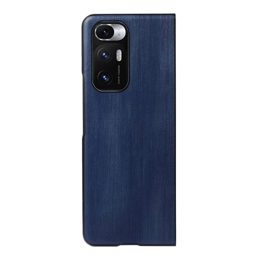 For Xiaomi Mi Mix Fold Yellow Cow Texture PU Phone Case(Blue)