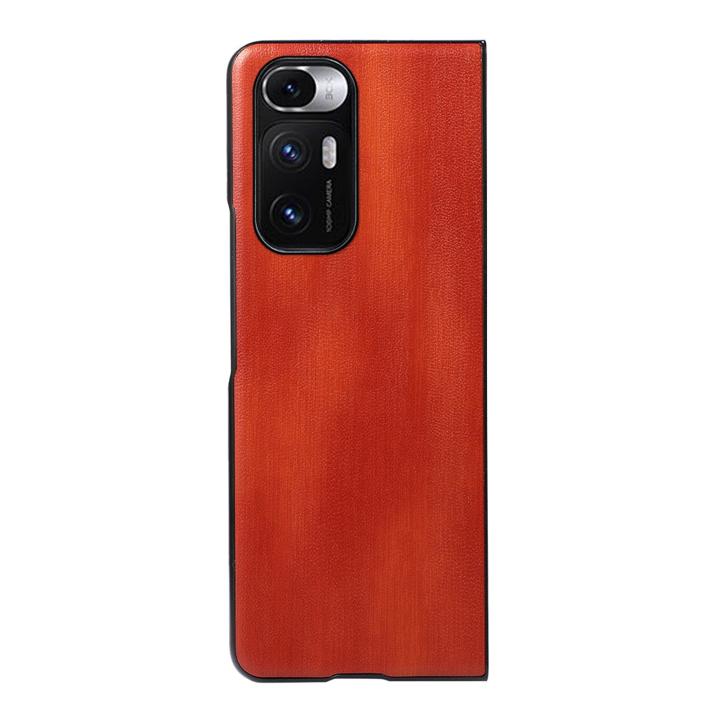 For Xiaomi Mi Mix Fold Yellow Cow Texture PU Phone Case(Brown)