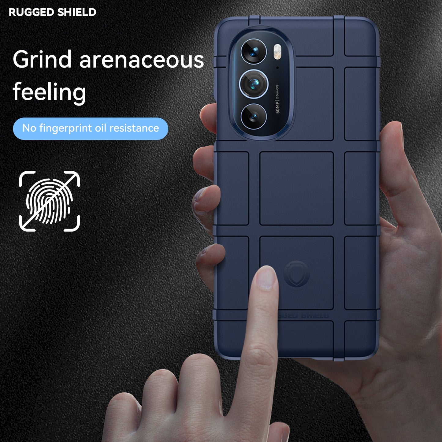 For Motorola Edge 30 Pro Full Coverage Shockproof TPU Case(Blue)