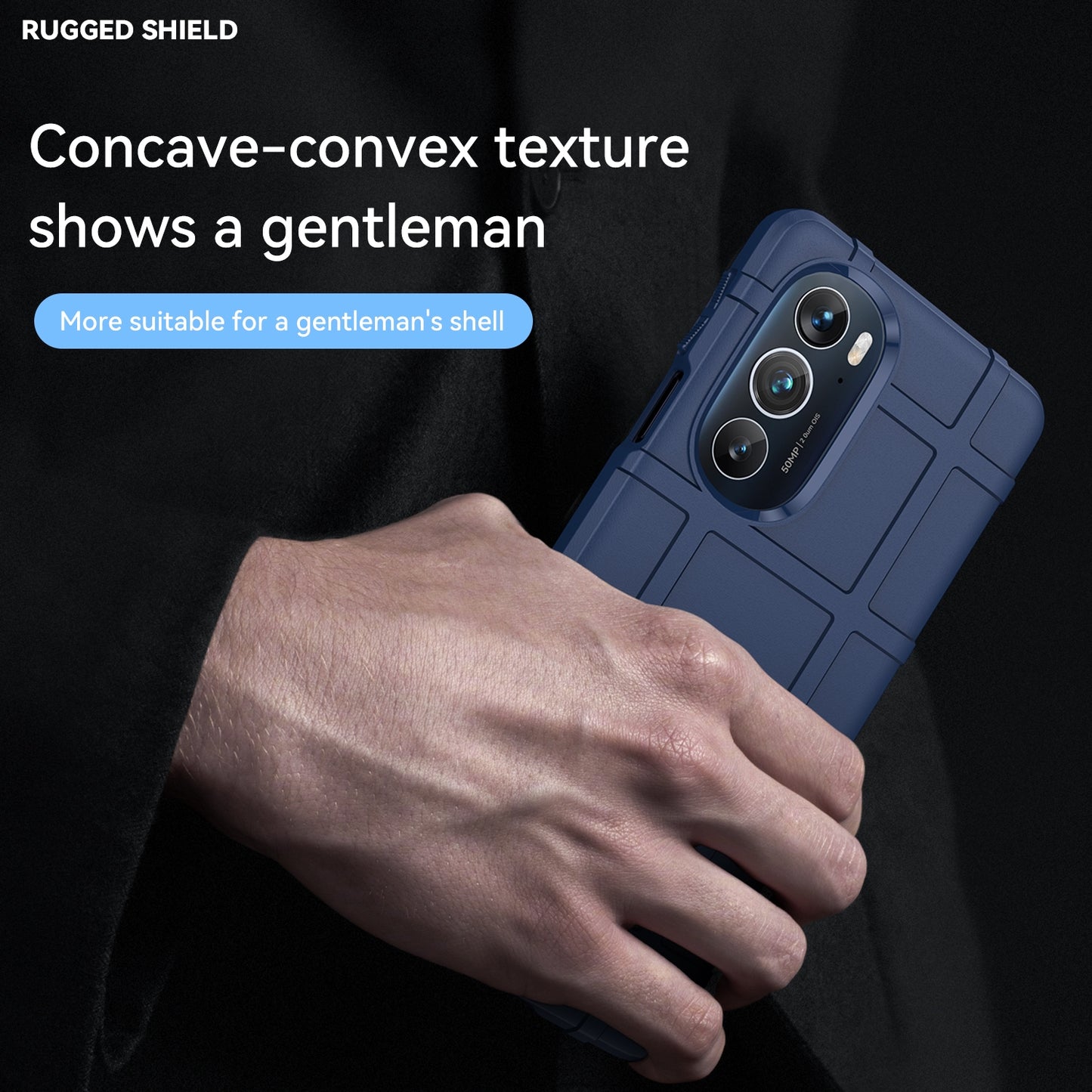 For Motorola Edge 30 Pro Full Coverage Shockproof TPU Case(Blue)