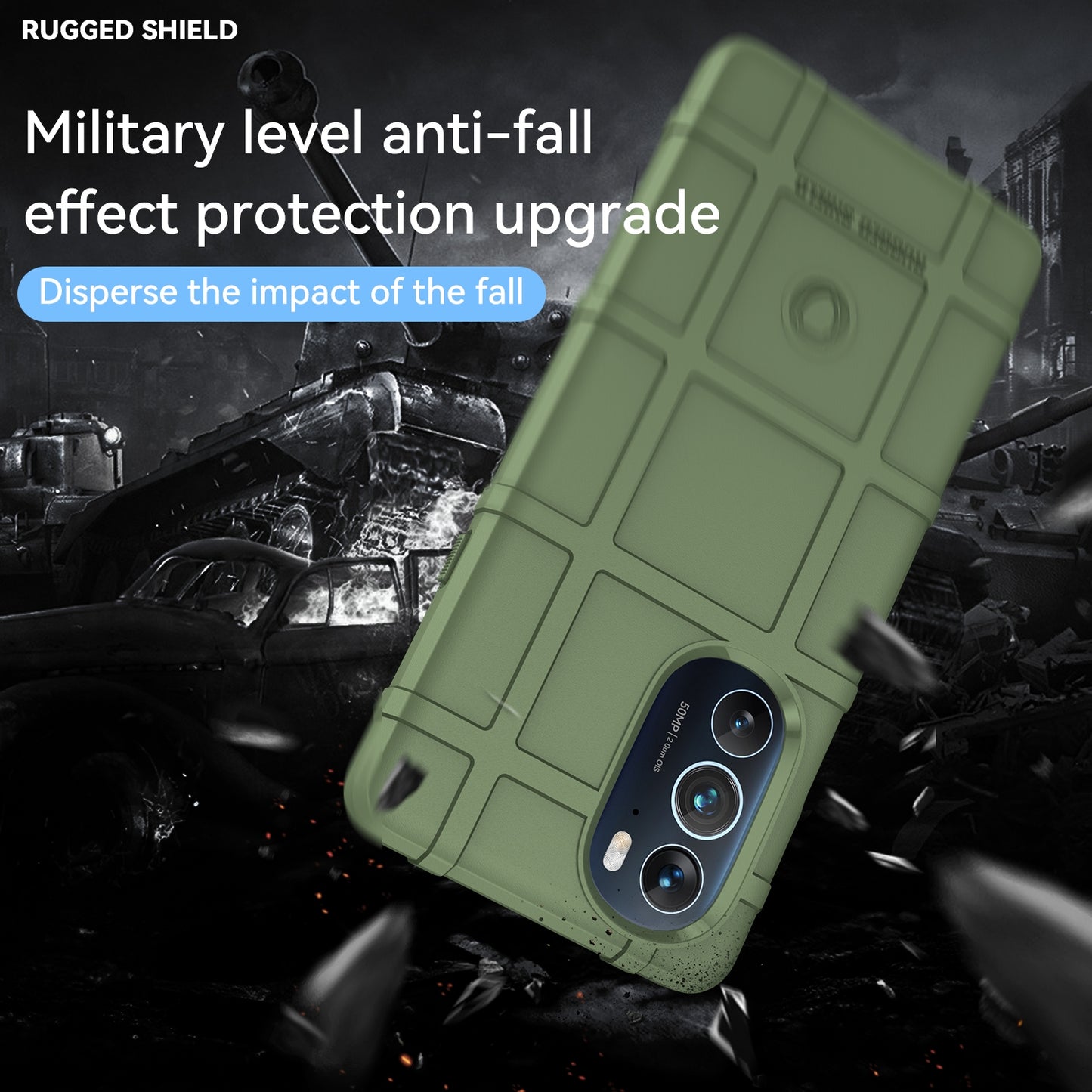For Motorola Edge 30 Pro Full Coverage Shockproof TPU Case(Green)