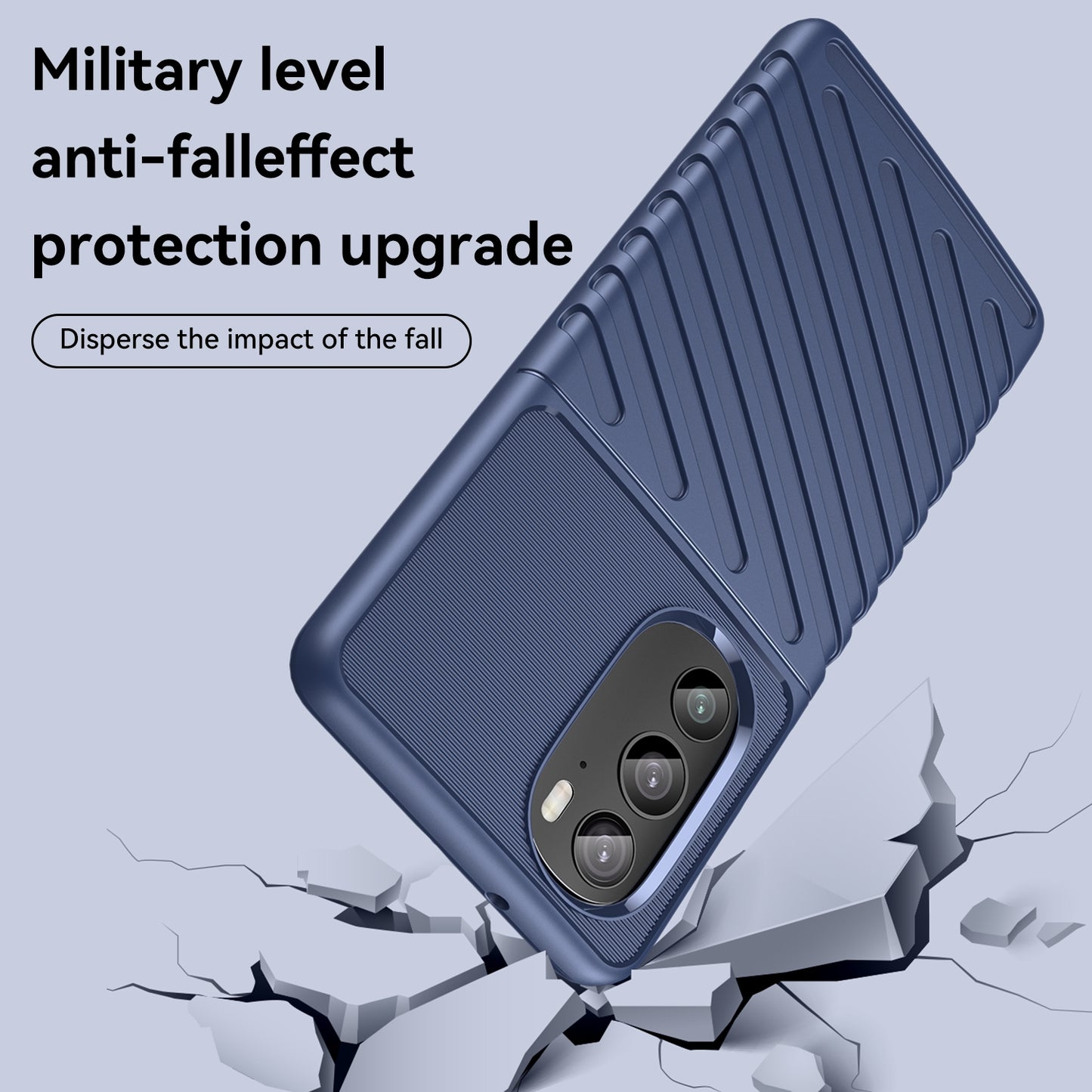 For Motorola Edge 30 Pro Thunderbolt Shockproof TPU Phone Case(Blue)