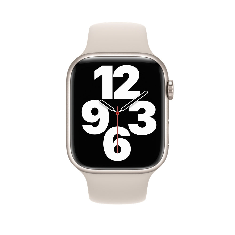 Silicone Watch Band For Apple Watch Series 9&8&7 41mm / SE 3&SE 2&6&SE&5&4 40mm / 3&2&1 38mm(Starlight)