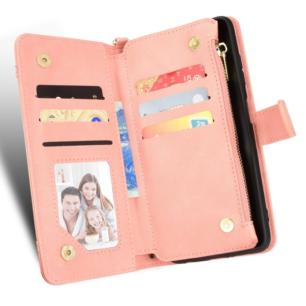 For Motorola Edge 30/Edge 30 Pro/Edge+ 2022 Litchi Texture Zipper Leather Phone Case(Pink)