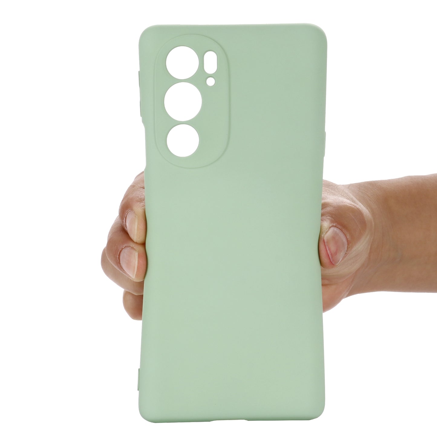 For Motorola Edge 30 Pro / Edge+ 2022 Pure Color Liquid Silicone Shockproof Phone Case(Green)