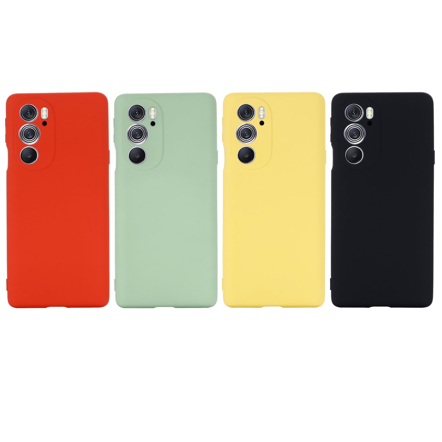 For Motorola Edge 30 Pro / Edge+ 2022 Pure Color Liquid Silicone Shockproof Phone Case(Yellow)