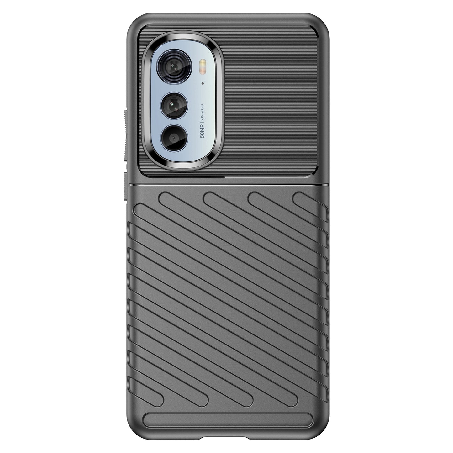 For Motorola Edge 30 Pro Thunderbolt Shockproof TPU Protective Soft Phone Case(Black)