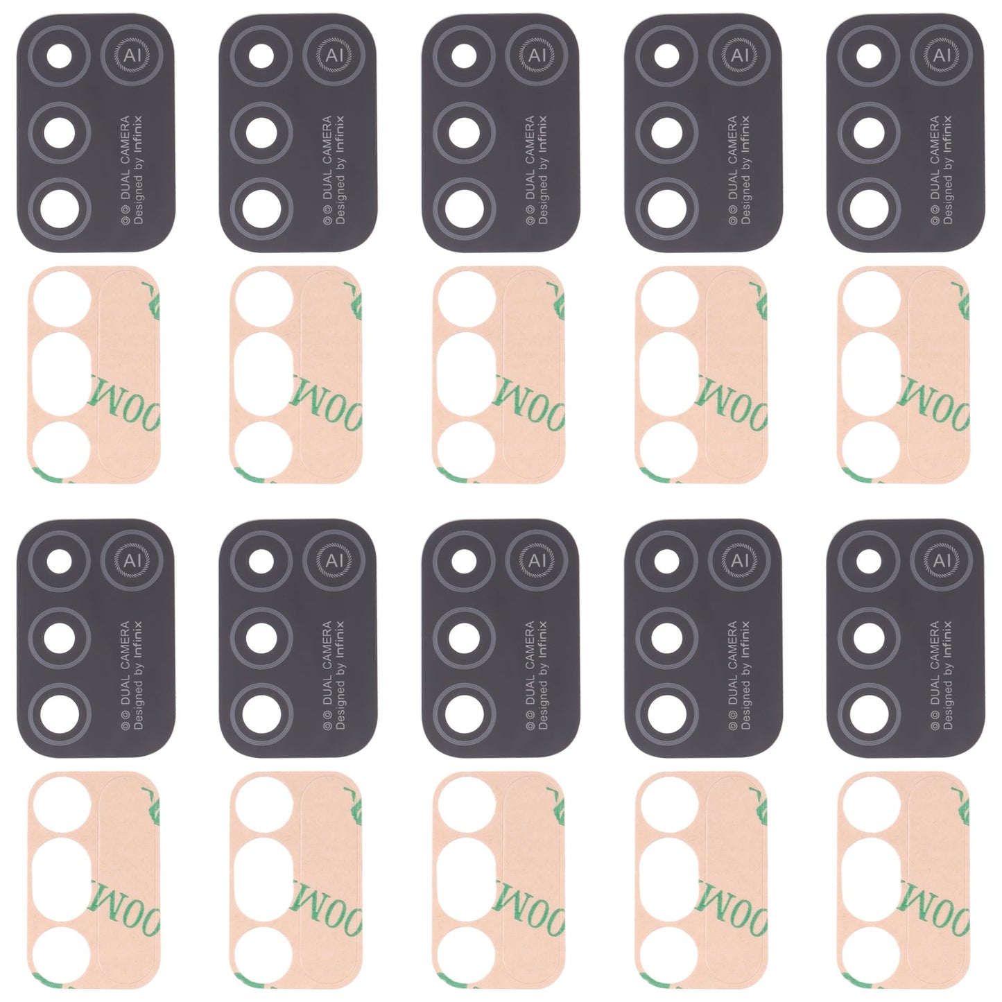 For Infinix Hot 11 Play 10pcs Back Camera Lens