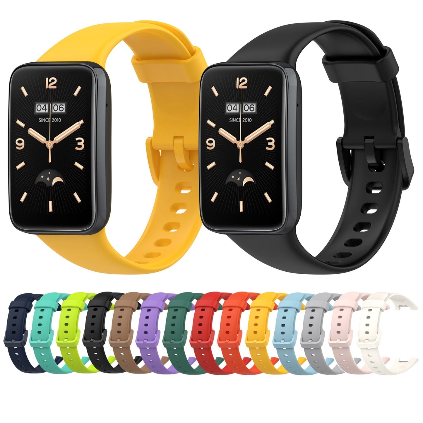 For Xiaomi Mi Band 7 Pro Solid Color Silicone Watch Band(Black)