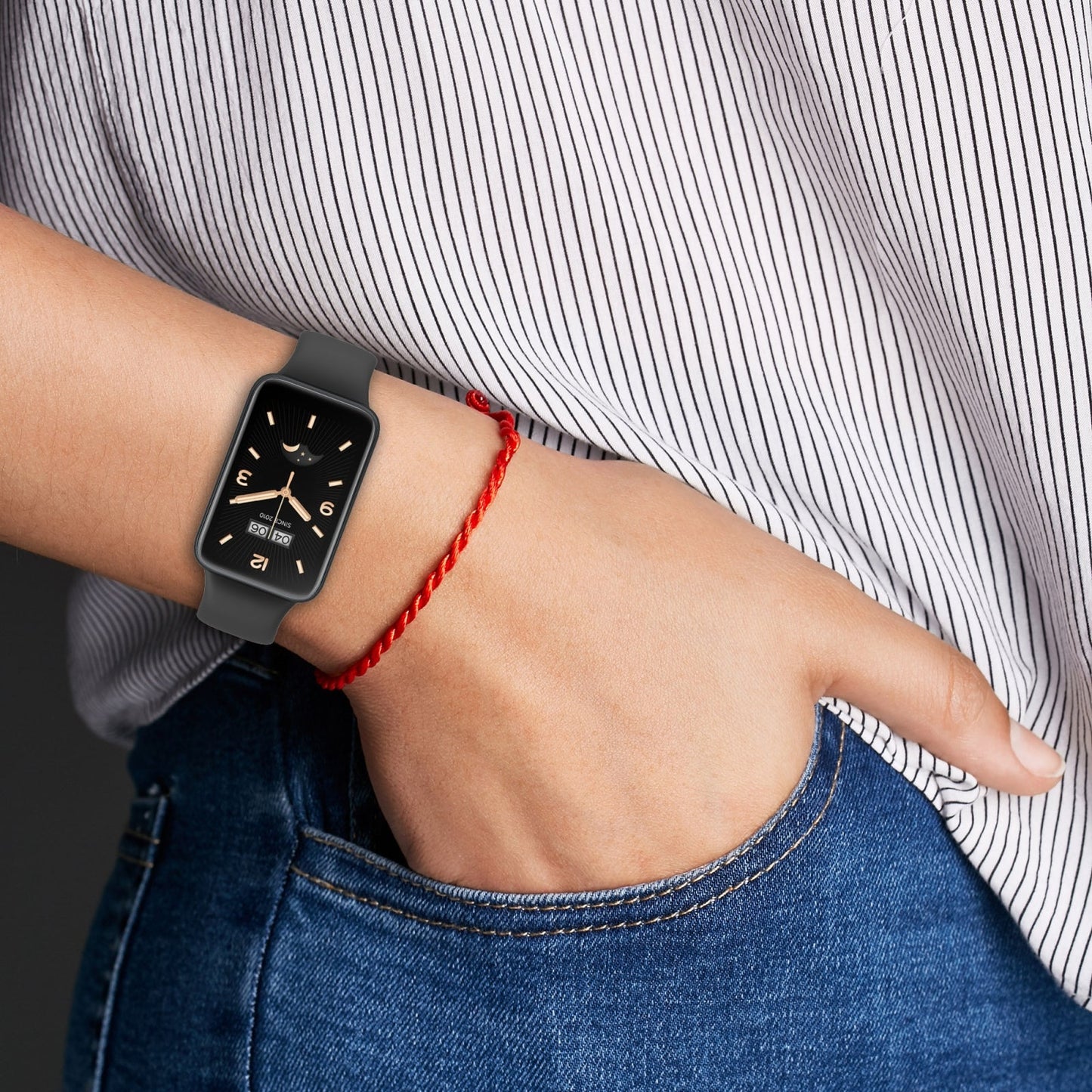 For Xiaomi Mi Band 7 Pro Solid Color Silicone Watch Band(Black)