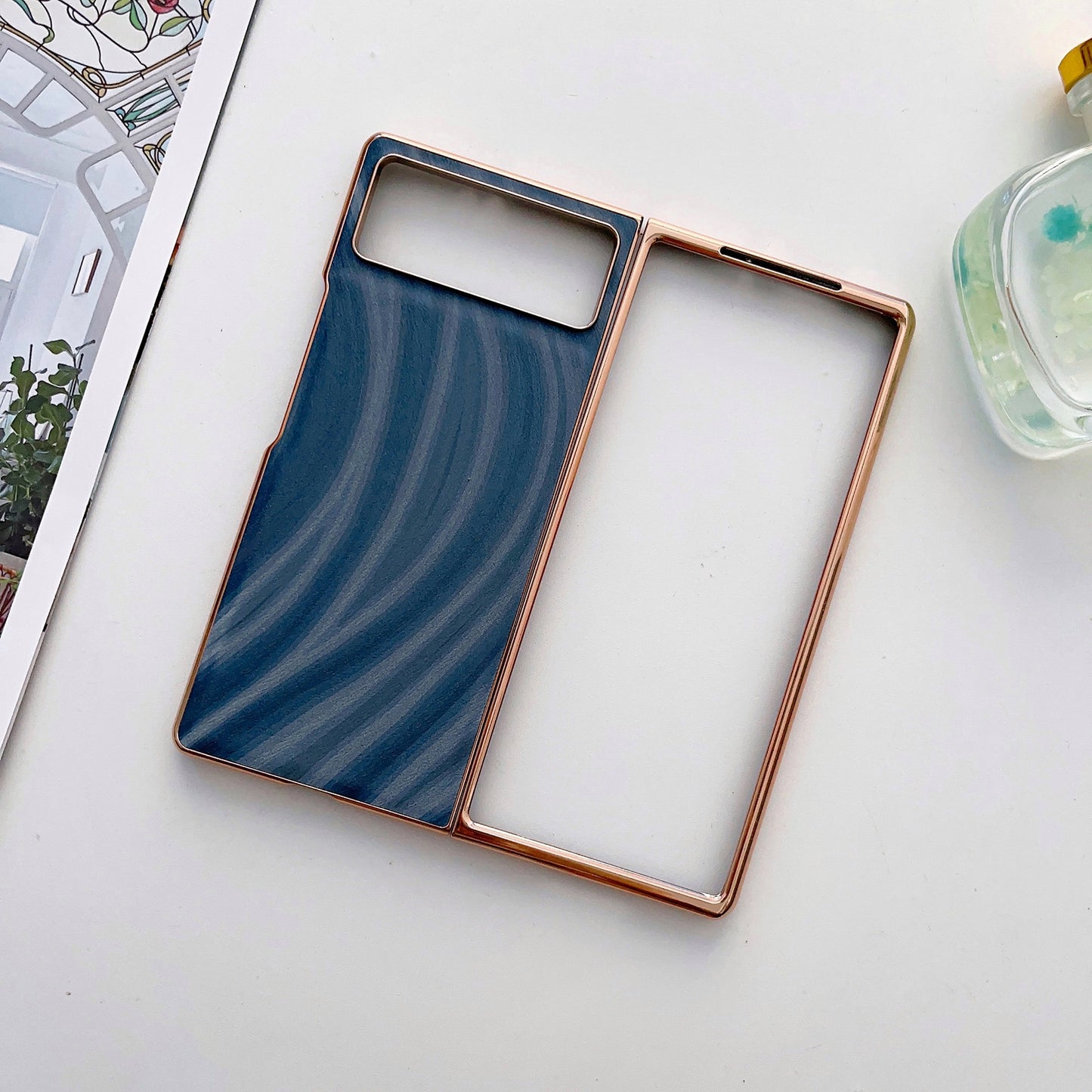For Xiaomi Mix Fold 2 Nano Electroplating Protective Phone Case(Ice Crystal Blue)