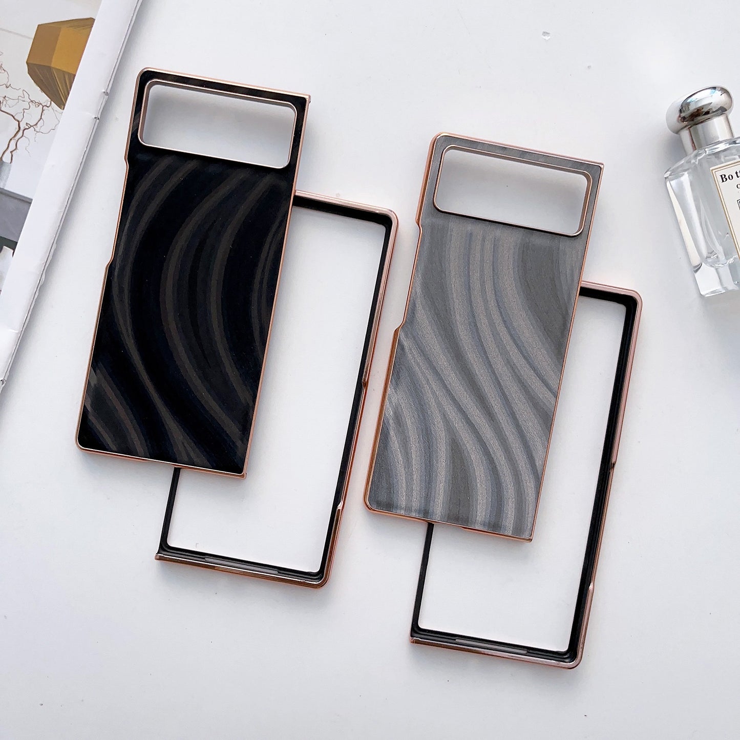 For Xiaomi Mix Fold 2 Nano Electroplating Protective Phone Case(Ice Crystal Blue)