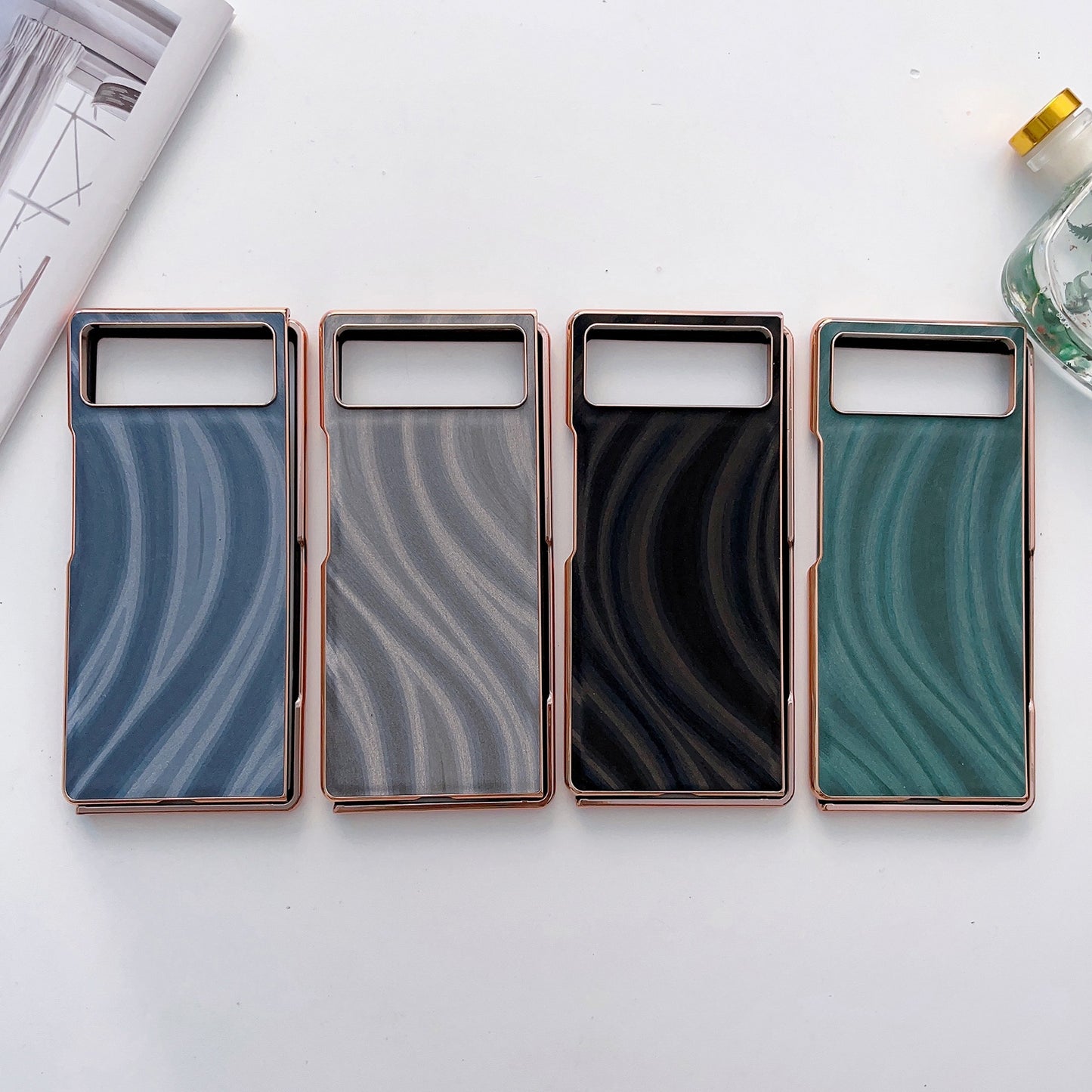 For Xiaomi Mix Fold 2 Nano Electroplating Protective Phone Case(Ice Crystal Blue)