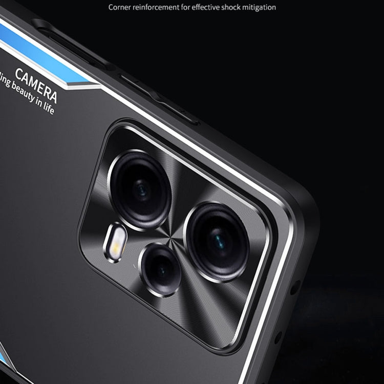 For Xiaomi Redmi Note 12 Pro+ Blade Series TPU + Titanium Alloy Phone Case(Black Silver)