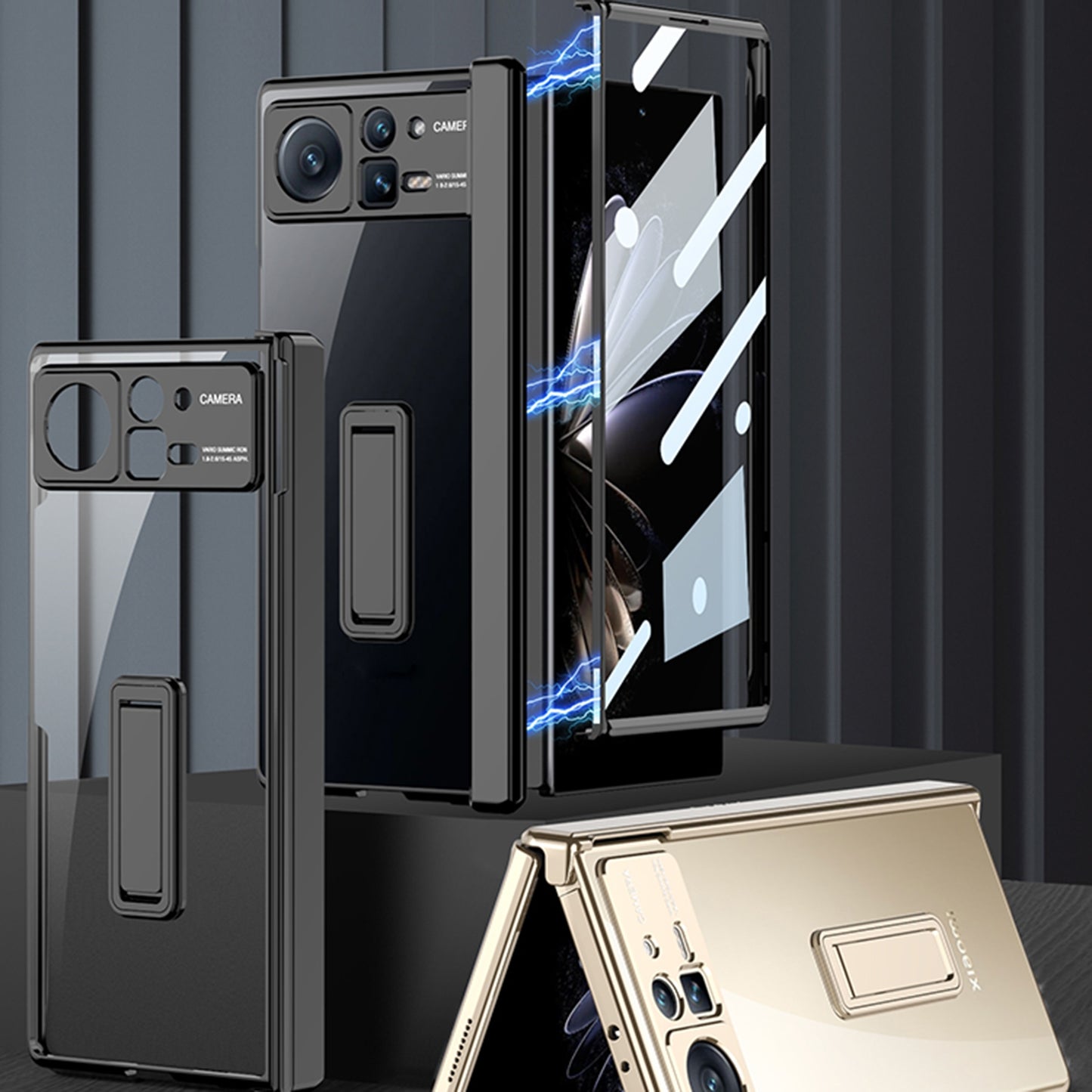 For Xiaomi Mix Fold 2 GKK Magnetic Hinged Phantom Folding Phone Case(Champagne Gold)