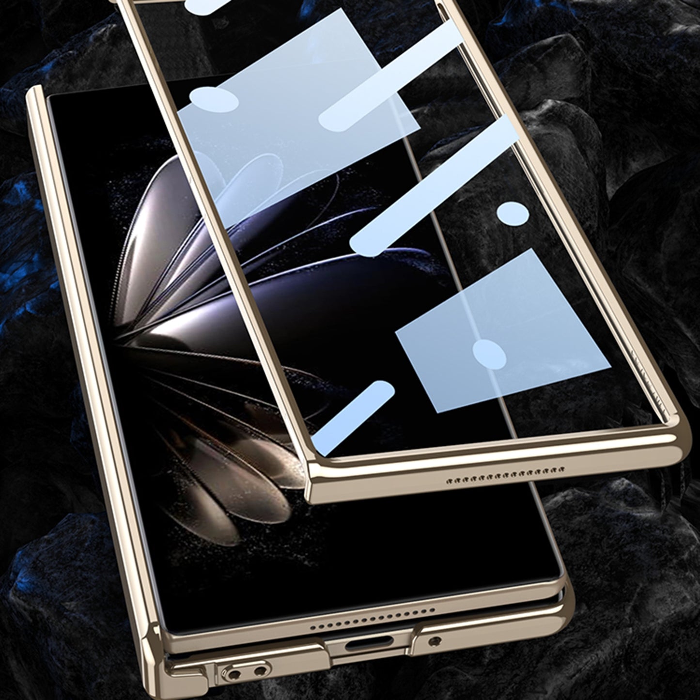 For Xiaomi Mix Fold 2 GKK Magnetic Hinged Phantom Folding Phone Case(Champagne Gold)