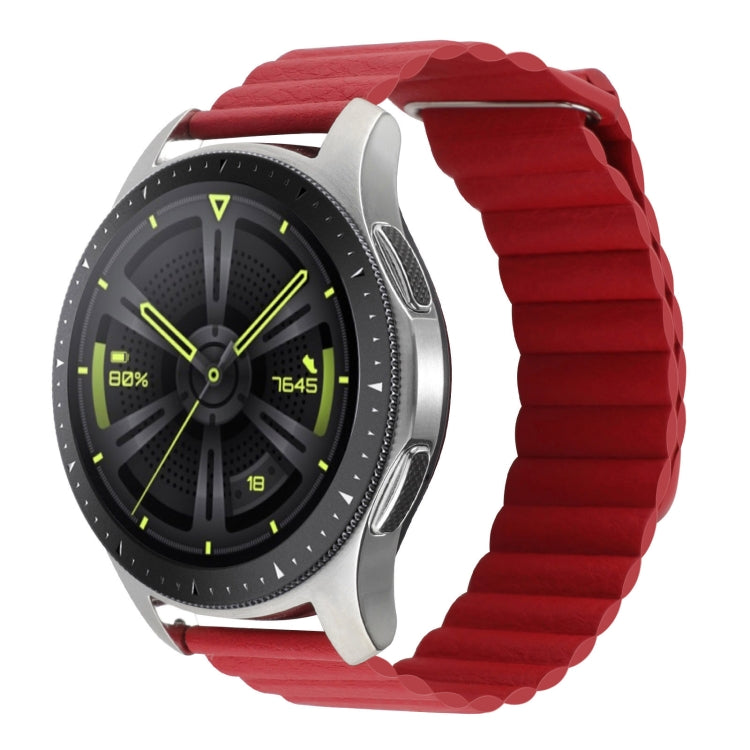 20mm Universal Magnetic Loop Leather Watch Band, For Amazfit GTS 4 / GTS 4 Mini / GTS 3