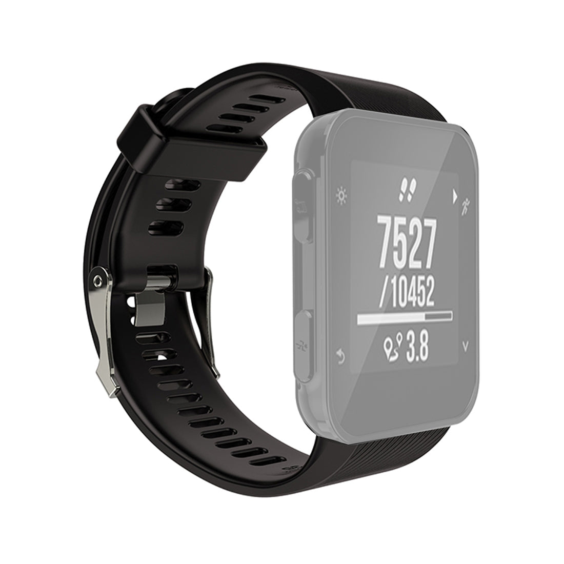 For Garmin Forerunner 30 / 35 Silicone Watch Band(Black)