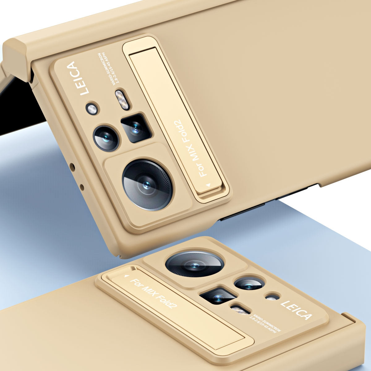 For Xiaomi Mix Fold 2 Macaron Hinge All-inclusive Folding Phone Case with Stand(Transparent)