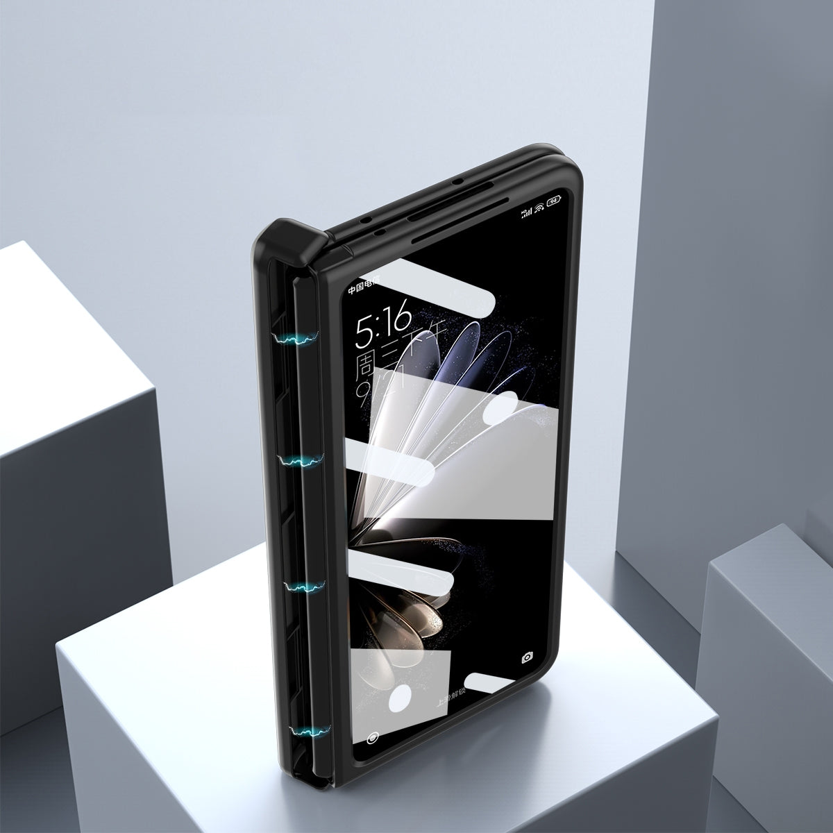 For Xiaomi Mix Fold 2 Napa Texture All-inclusive Phone Case(White)
