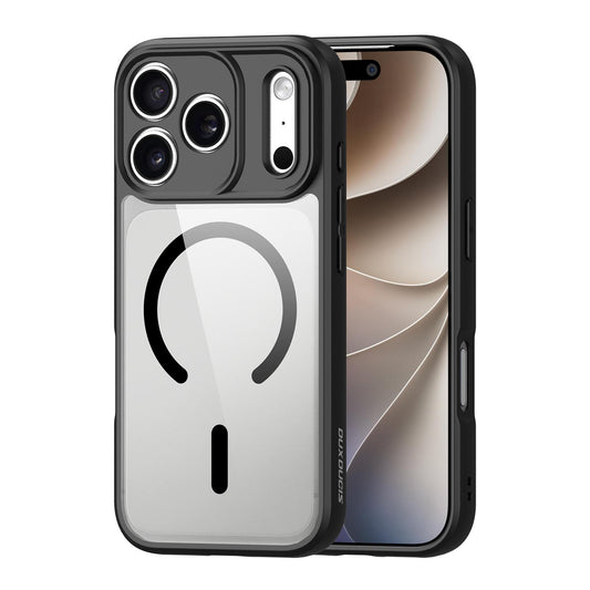 Compatible with iPhone 18 Pro Max DUX DUCIS Aimo Mag Series TPU + PC MagSafe Frosted Feel Phone Case - Black