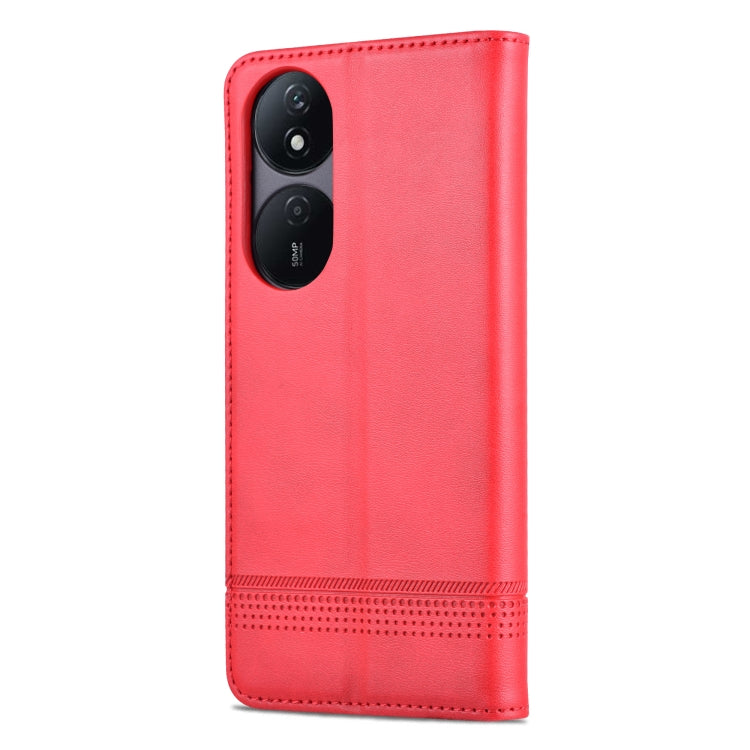 For Honor Play 50 Plus AZNS Magnetic Calf Texture Flip Leather Phone Case(Red)