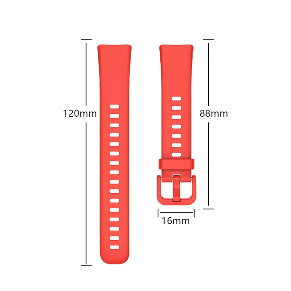 For Huawei Band 8 16mm Solid Color Silicone Replacement Watch Band(Black)