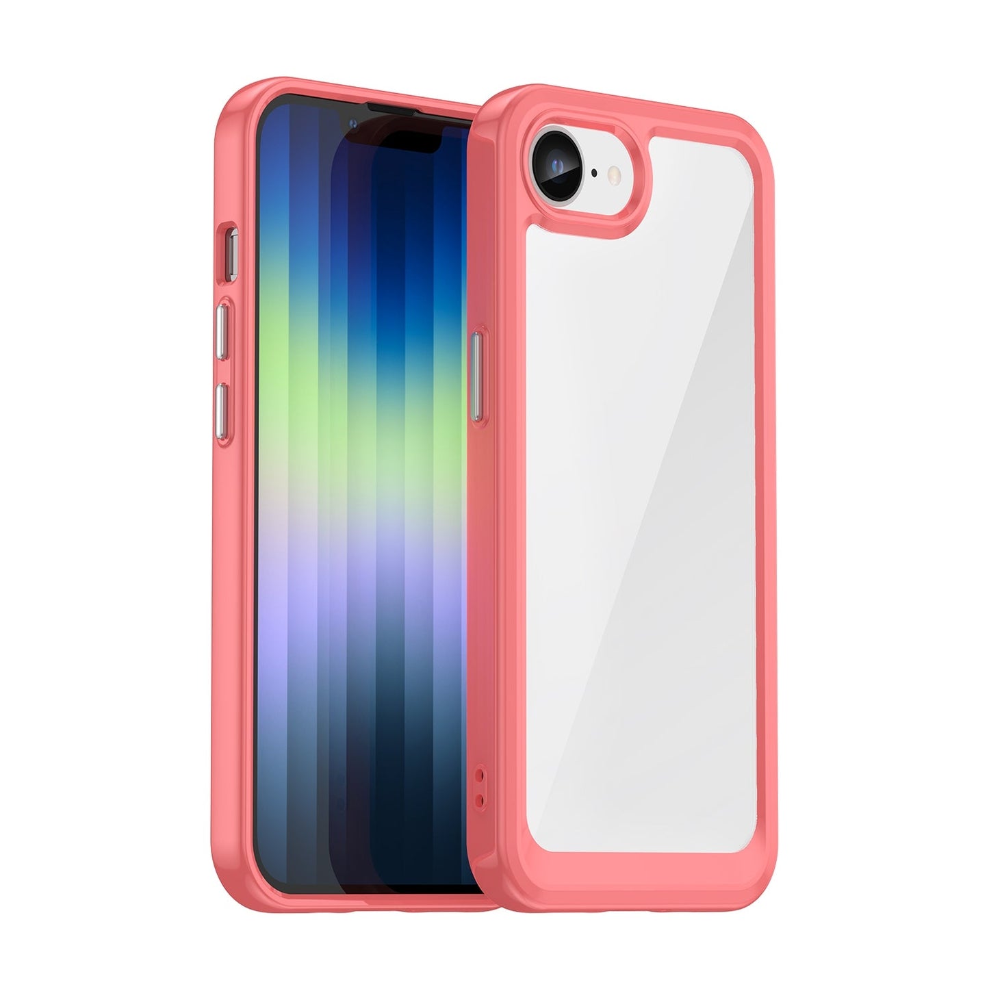 For iPhone 16e Colorful Series Acrylic + TPU Phone Case(Red)